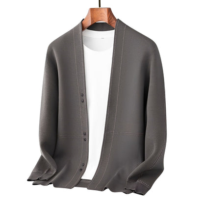 Alfie - Nowoczesny męski kardigan z grubiej wełny