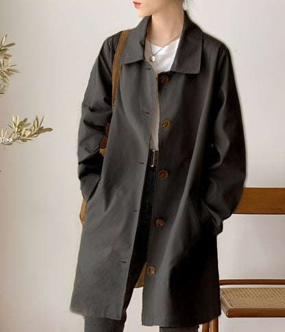 Rachael - Damski jednorzędowy trencz na co dzień