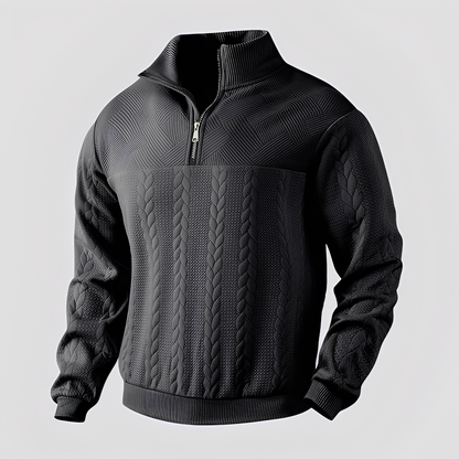 Warren - Klasyczny damski sweter z kaszmiru z zamkiem