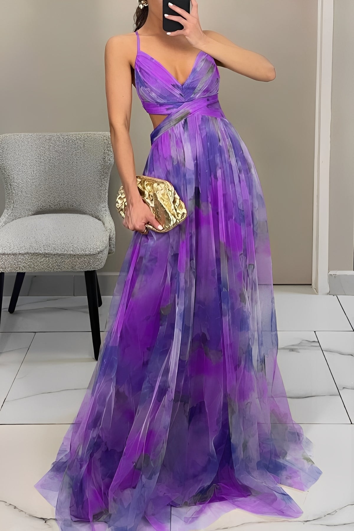 Olivia - Stylowa suknia maxi z kwiatowym wzorem dla kobiet