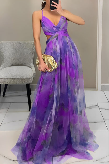 Olivia - Stylowa suknia maxi z kwiatowym wzorem dla kobiet