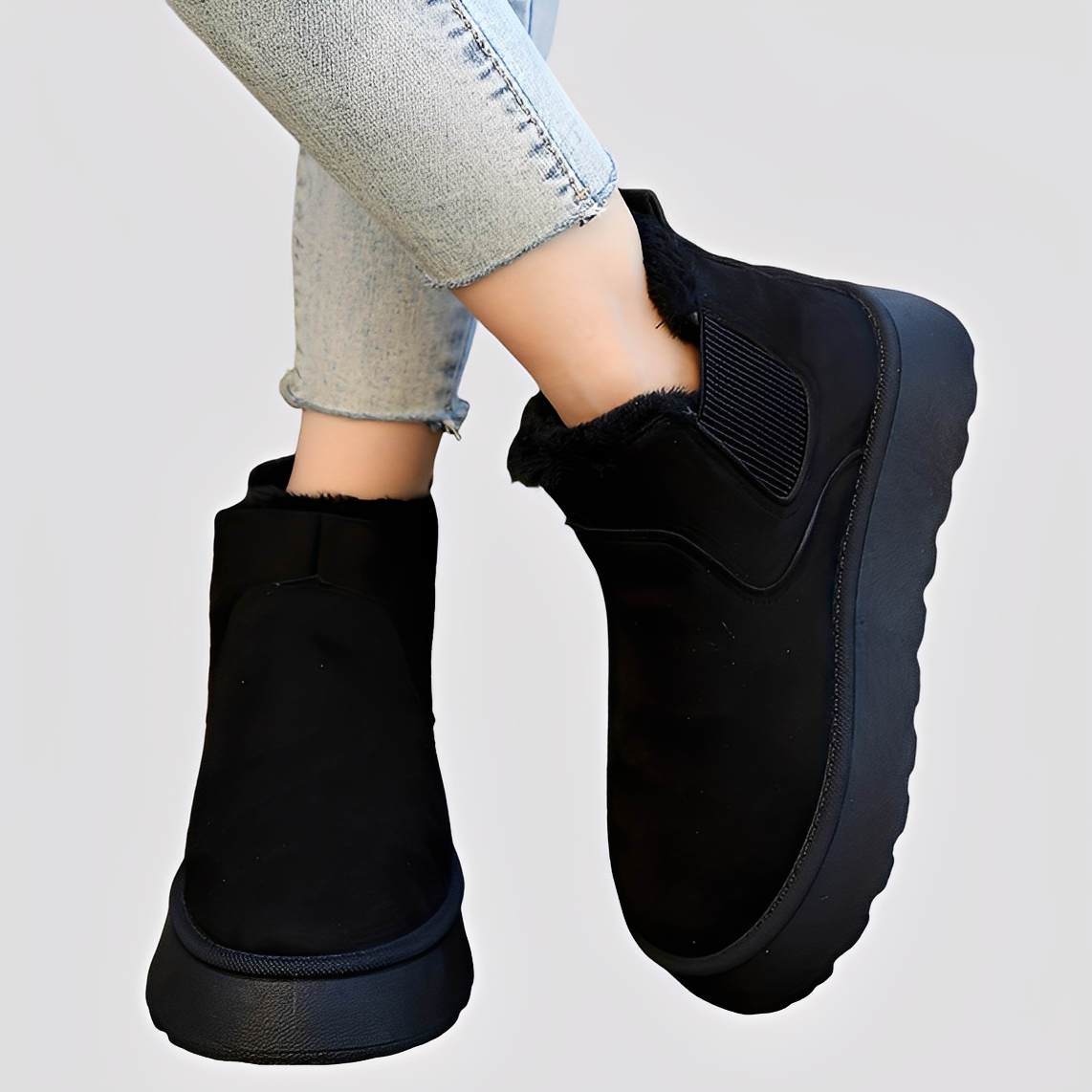 Henie - Ciepłe damskie buty z polarowym ociepleniem