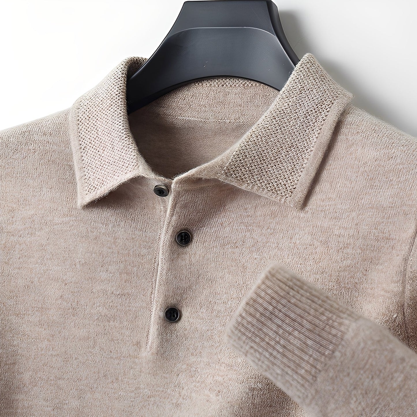 Romilly - Elegancki kaszmirowy sweter polo dla mężczyzn