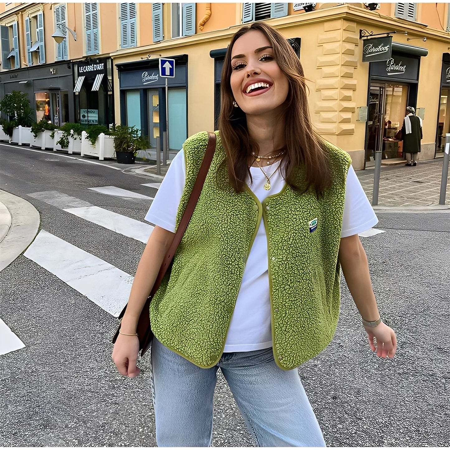 Bénédicte - Komfortowa damska kamizelka polarowa