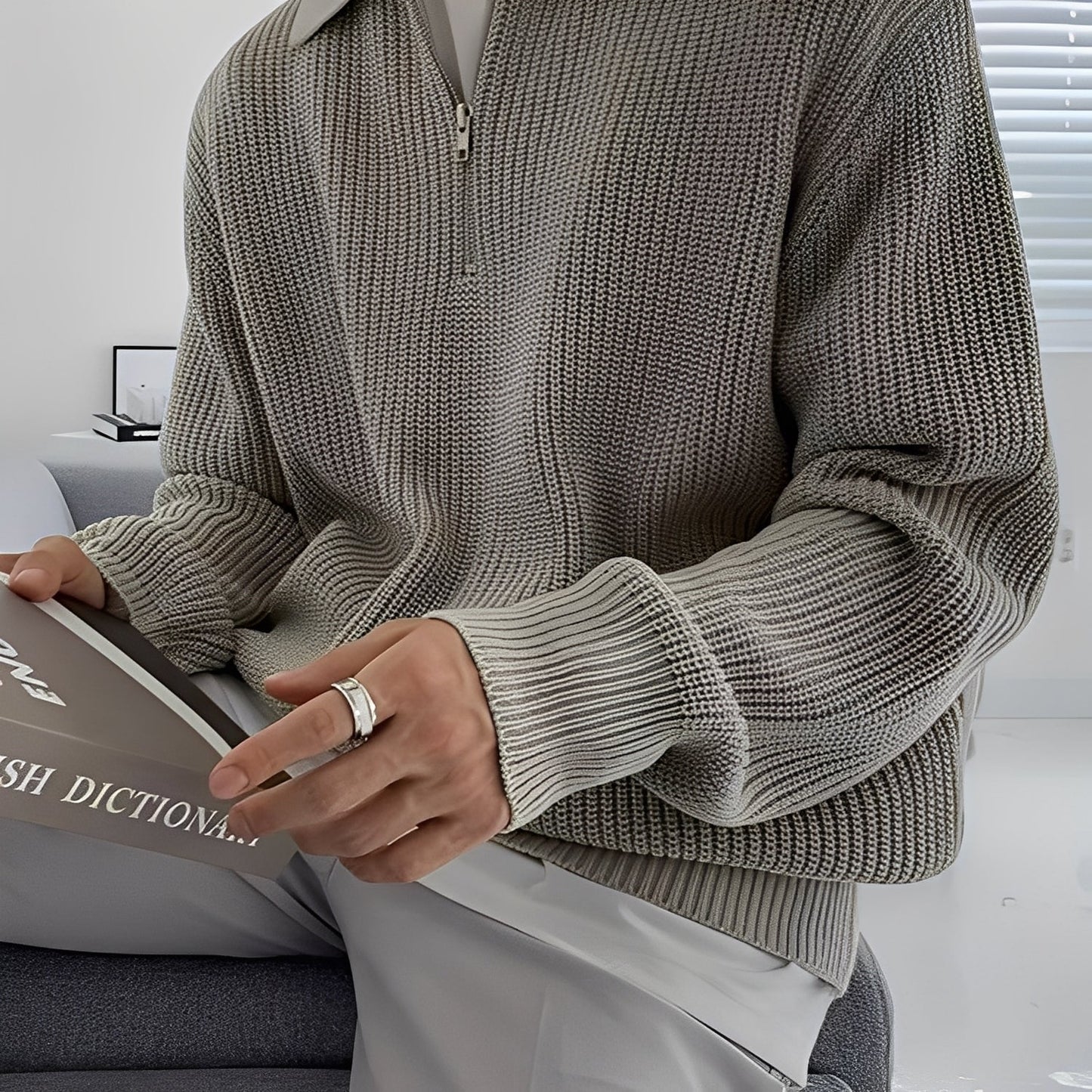 Jeffrey - Stylowy, swobodny męski sweter