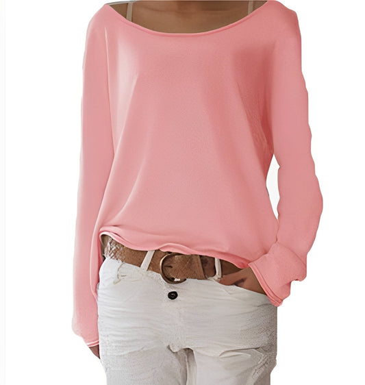 Béatrice - Damski sweter z lekkiej dzianiny