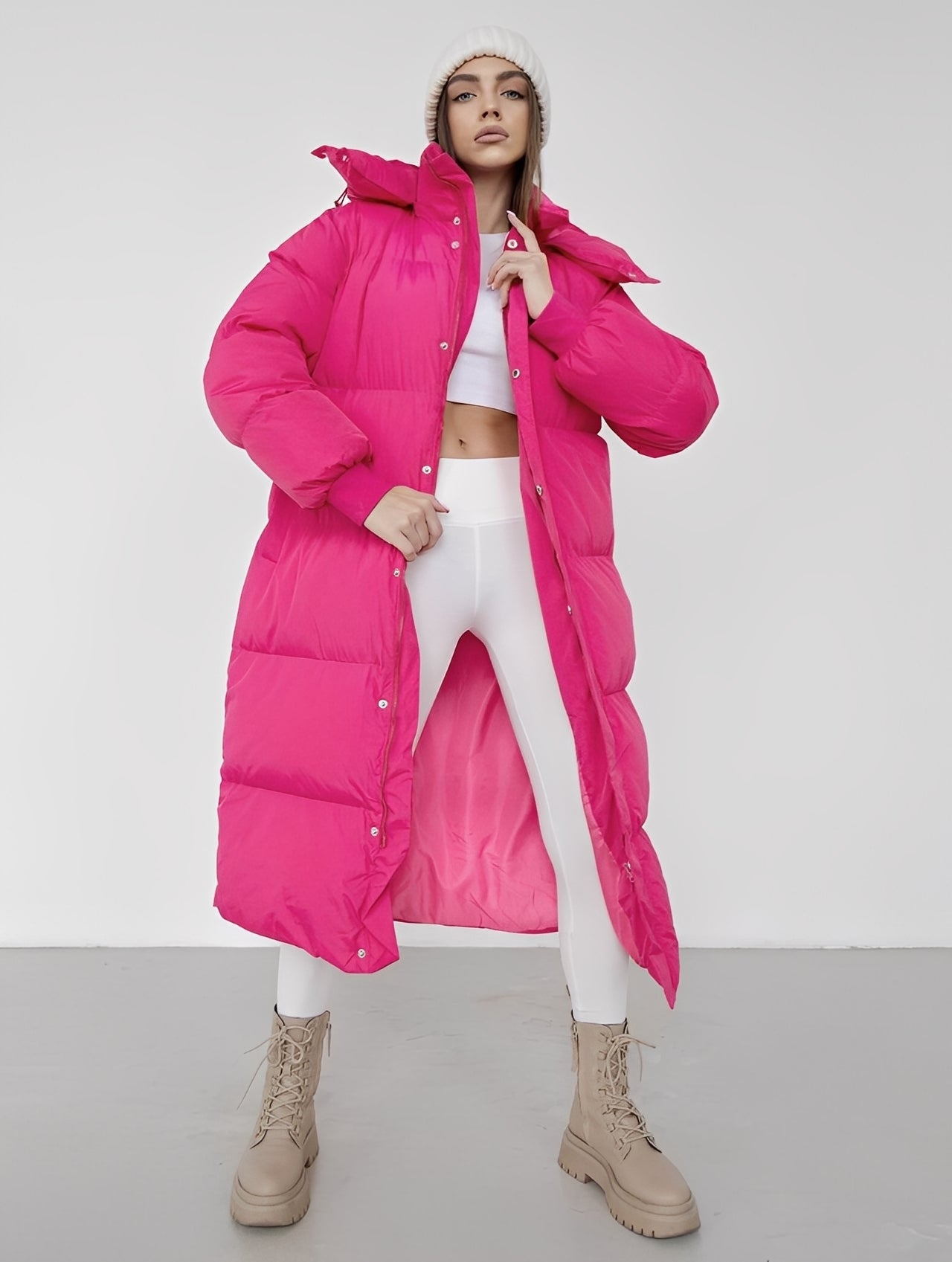 Eloise - Swobodny, nowoczesny płaszcz z kapturem dla kobiet