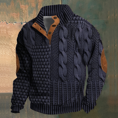 Nazaire - Sweter męski z motywem 3D