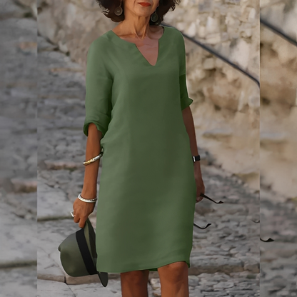 Guilaine - Stylowa sukienka z dekoltem V dla kobiet