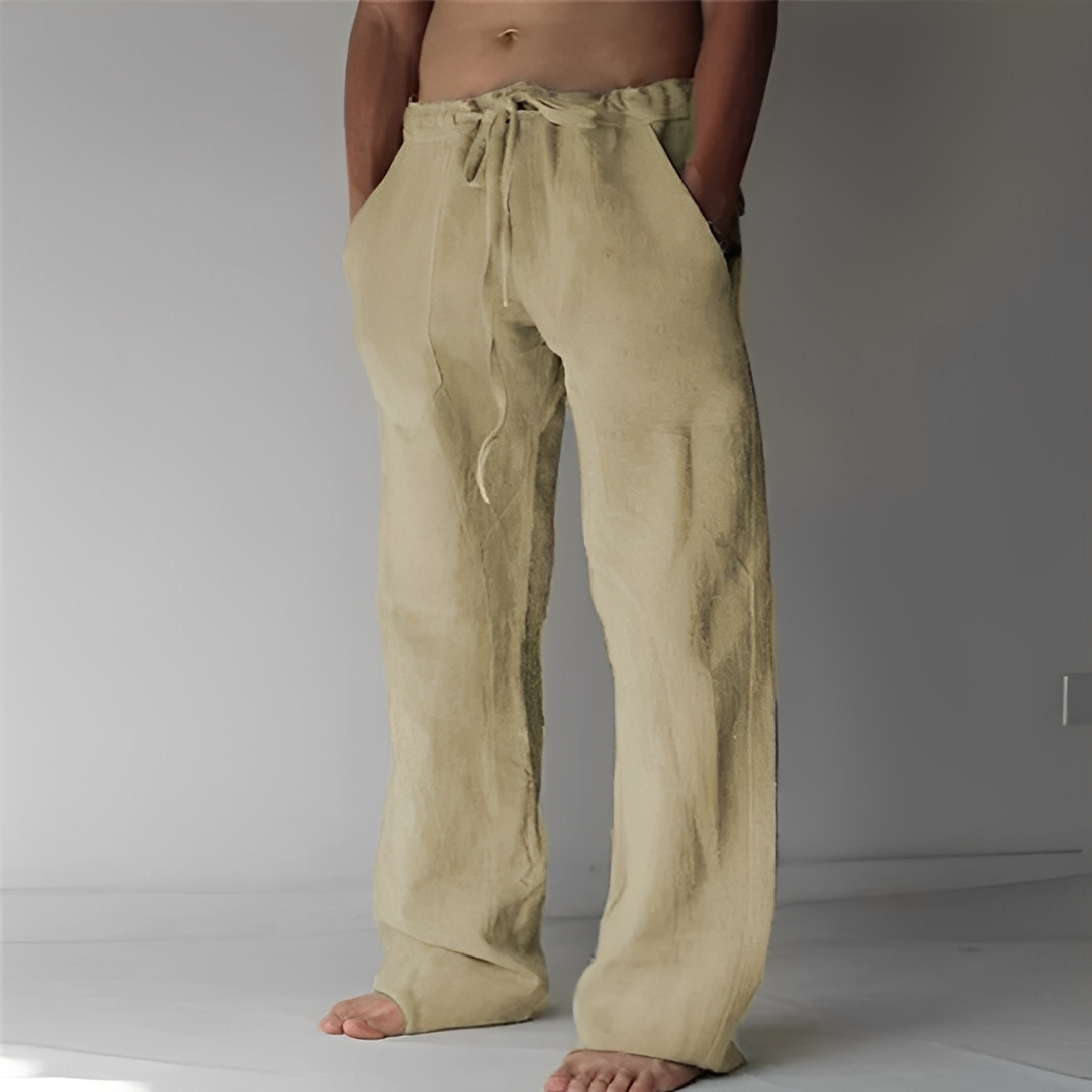 Kirk - Męskie spodnie szerokie ze sznurkiem, nowoczesny styl