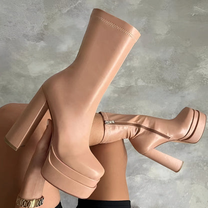 Josee - Współczesne skórzane botki dla kobiet