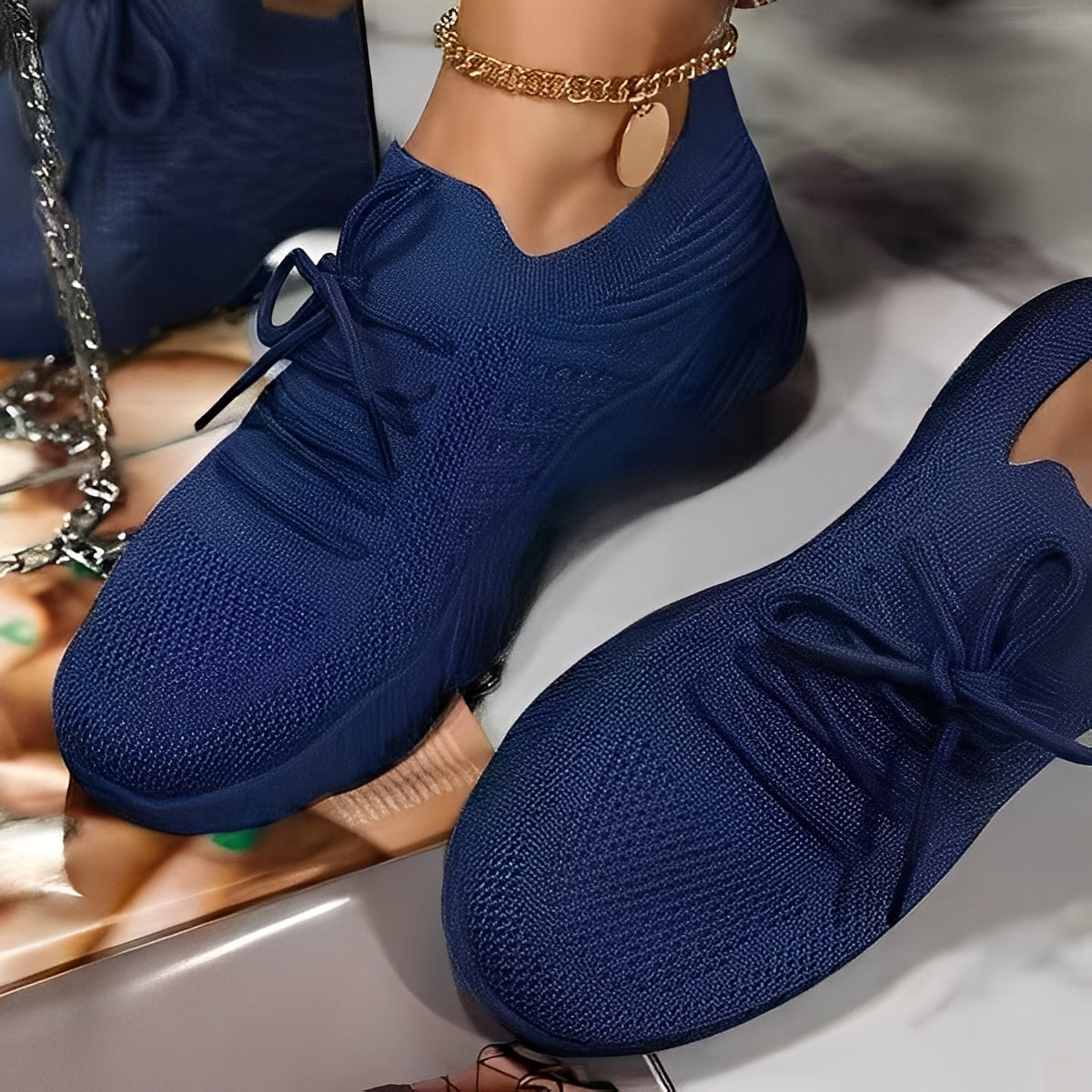 Eleanore - Damskie buty na co dzień z wytrzymałą gumową podeszwą