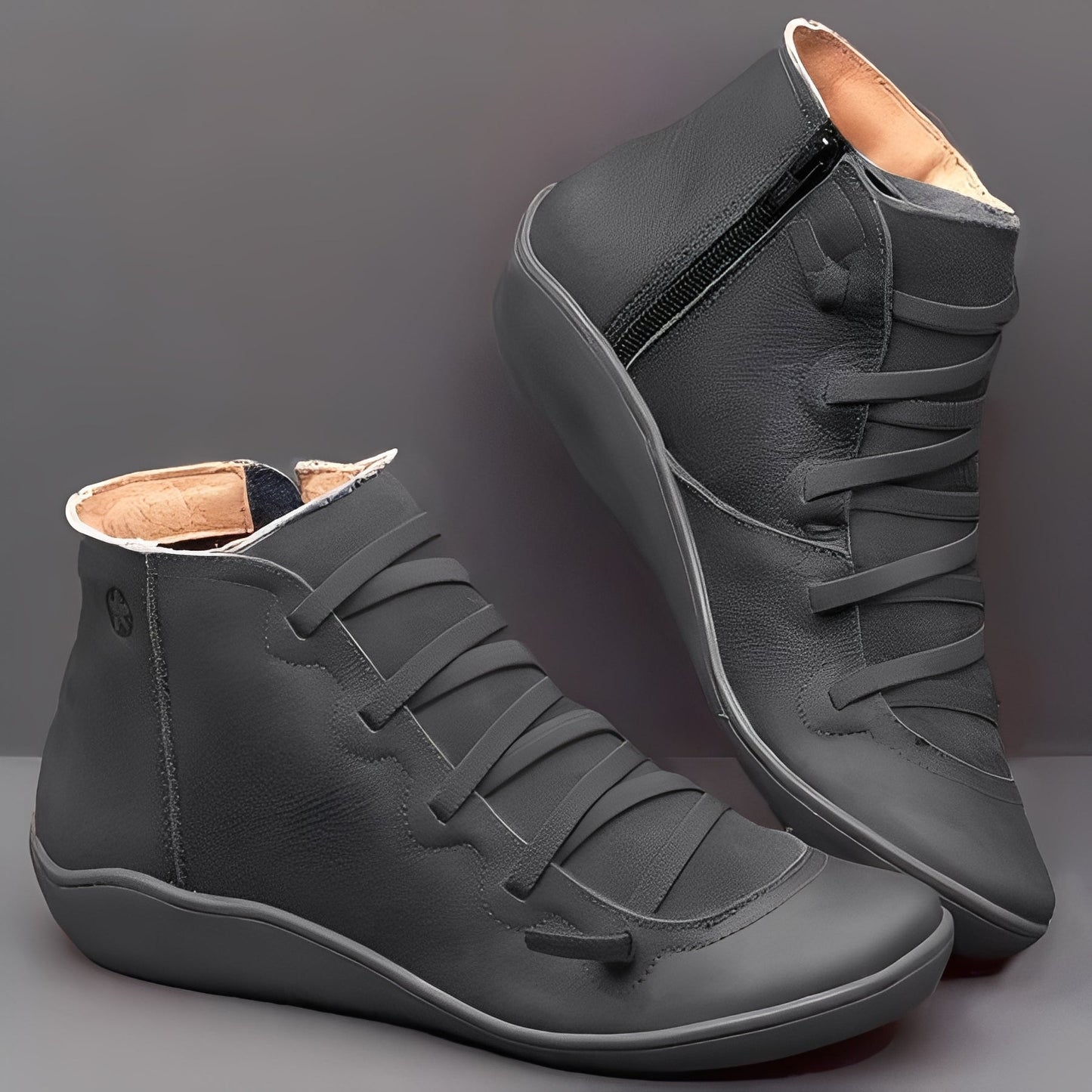 Emma - Damskie wygodne codzienne buty skórzane
