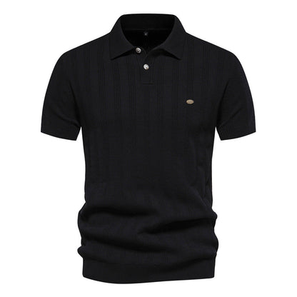Paxton - Luźny poloshirt z wełny merino dla mężczyzn