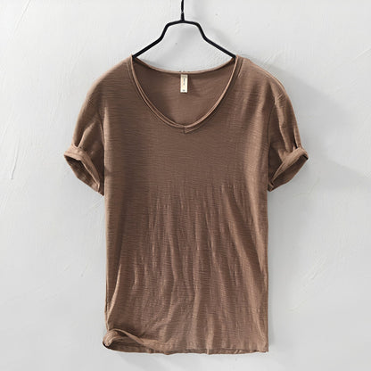 Lardo - Oddychająca koszulka męska w jednolitym kolorze