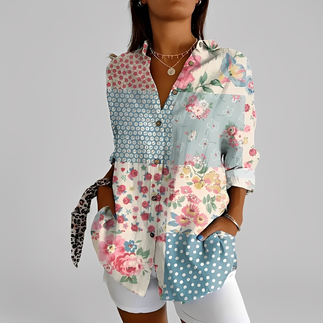 Annick - Modna bluzka z długim rękawem dla kobiet