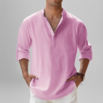 Ezriel - Wygodna koszula męska z półkieszeniami