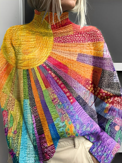 Giselle - Stylowy, kolorowy golf dla kobiet