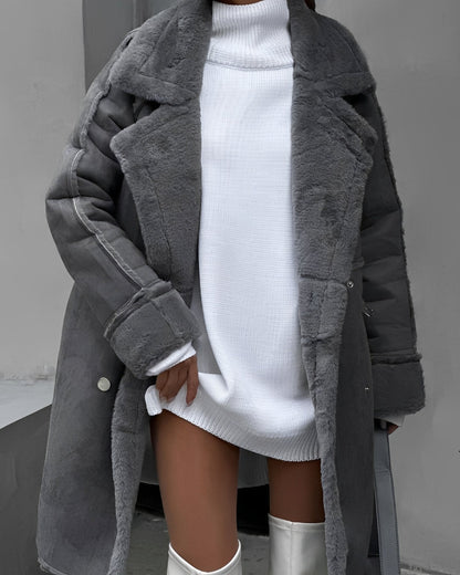 Alyssa - Nowoczesny, luźny i ciepły płaszcz dla kobiet