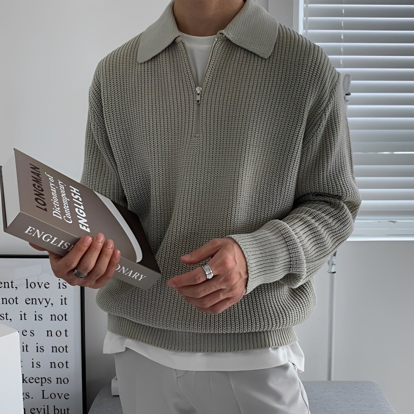 Archie - Męski sweter oversize, swobodny styl