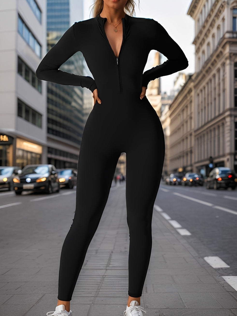 Thea - Slim-Fit-Body z zamkiem dla kobiet