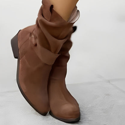 Celestine - Trendy krótkie buty z okrągłym przodem dla kobiet