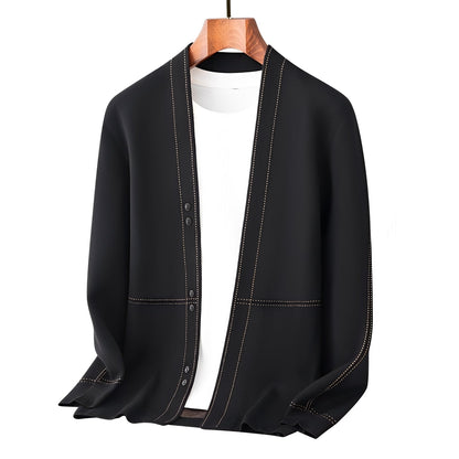 Alfie - Nowoczesny męski kardigan z grubiej wełny