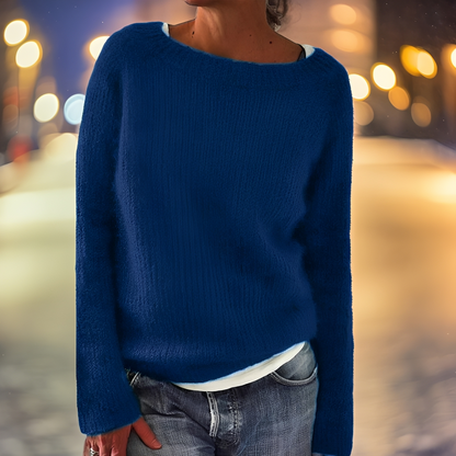 Abeeha - Damski sweter oversize w kolorze jodły