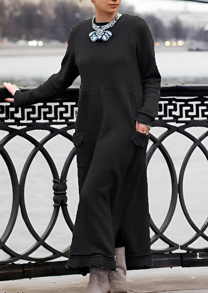 Emma - Stylowa, swobodna i ciepła sukienka damska