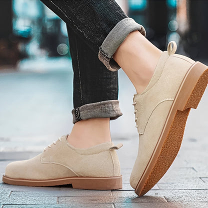 Austin - Luźne formalne męskie buty zamszowe