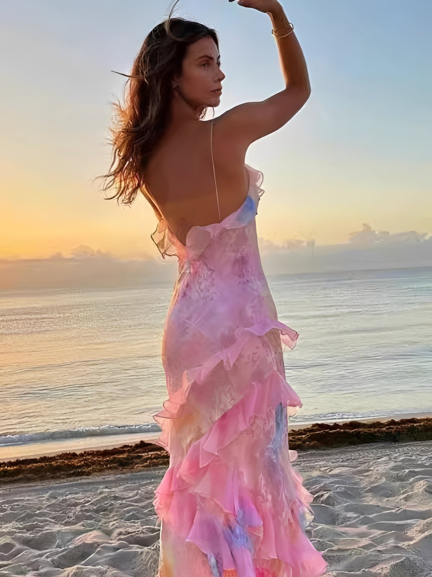 Angela - Stylowa suknia maxi bez pleców dla kobiet