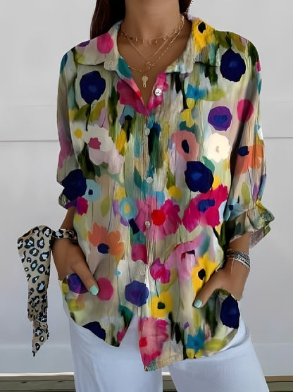 Jessica - Stylowa bluzka z kwiatowym wzorem dla kobiet