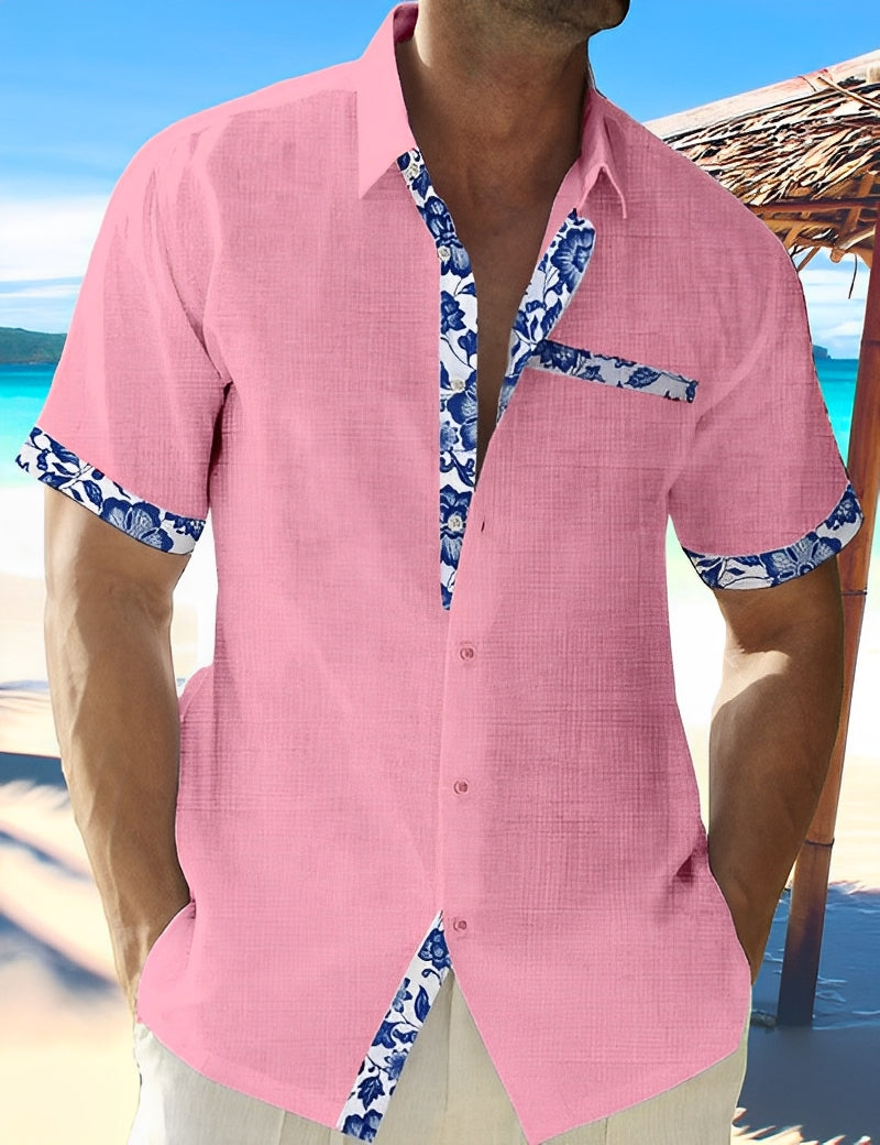 Anthony - Wygodna męska koszula lniana