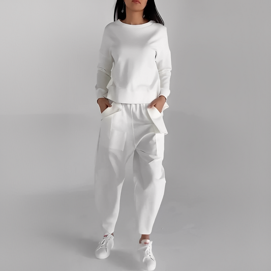 Lilian - Modny zestaw koszuli i spodni dla kobiet