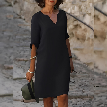 Guilaine - Stylowa sukienka z dekoltem V dla kobiet