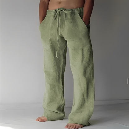 Kirk - Męskie spodnie szerokie ze sznurkiem, nowoczesny styl