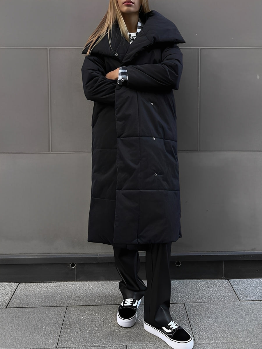 Adaline - Długa, ciepła, pikowana kurtka dla kobiet