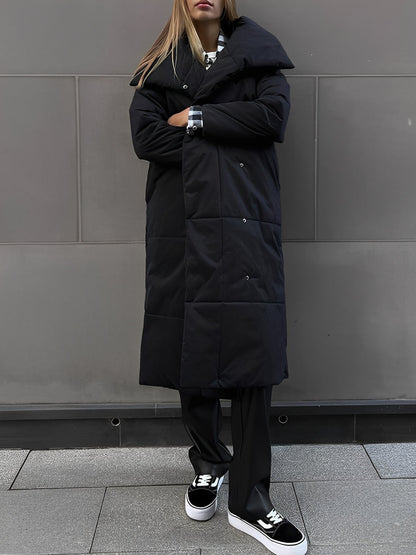 Adaline - Długa, ciepła, pikowana kurtka dla kobiet