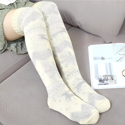 Corinne - Stylowe Świąteczne Wełniane Skarpety dla Kobiet