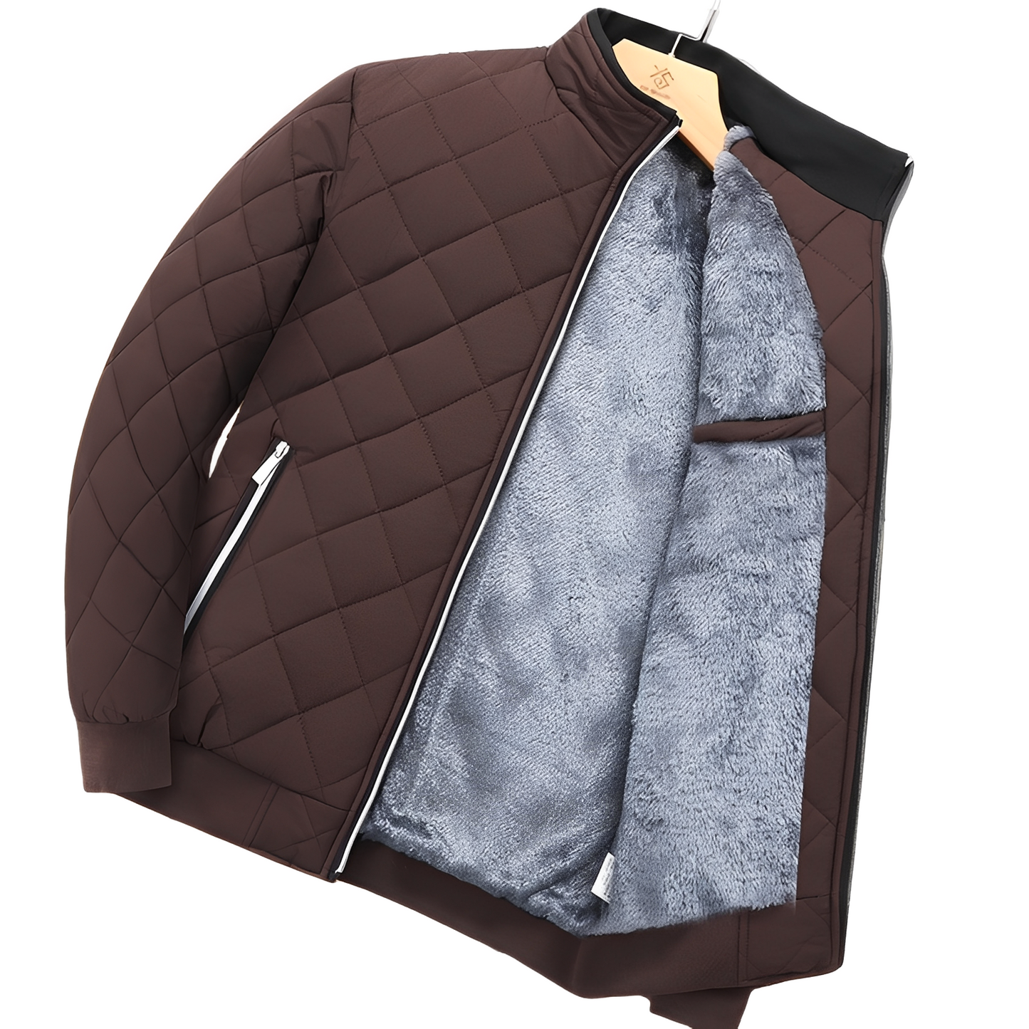 Willard - Męska kurtka pikowana z ciepłą polarową podszewką