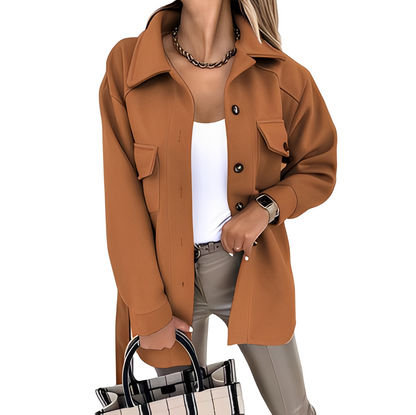 Bethanie - Damska marynarka z luźnym fasonem i guzikami na klapach