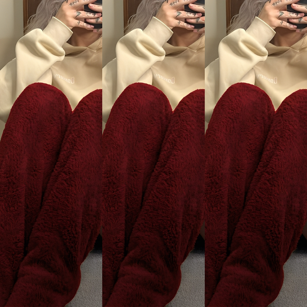 Camellia - Ciepłe, zimowe skarpety za kolano dla kobiet