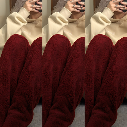 Camellia - Ciepłe, zimowe skarpety za kolano dla kobiet