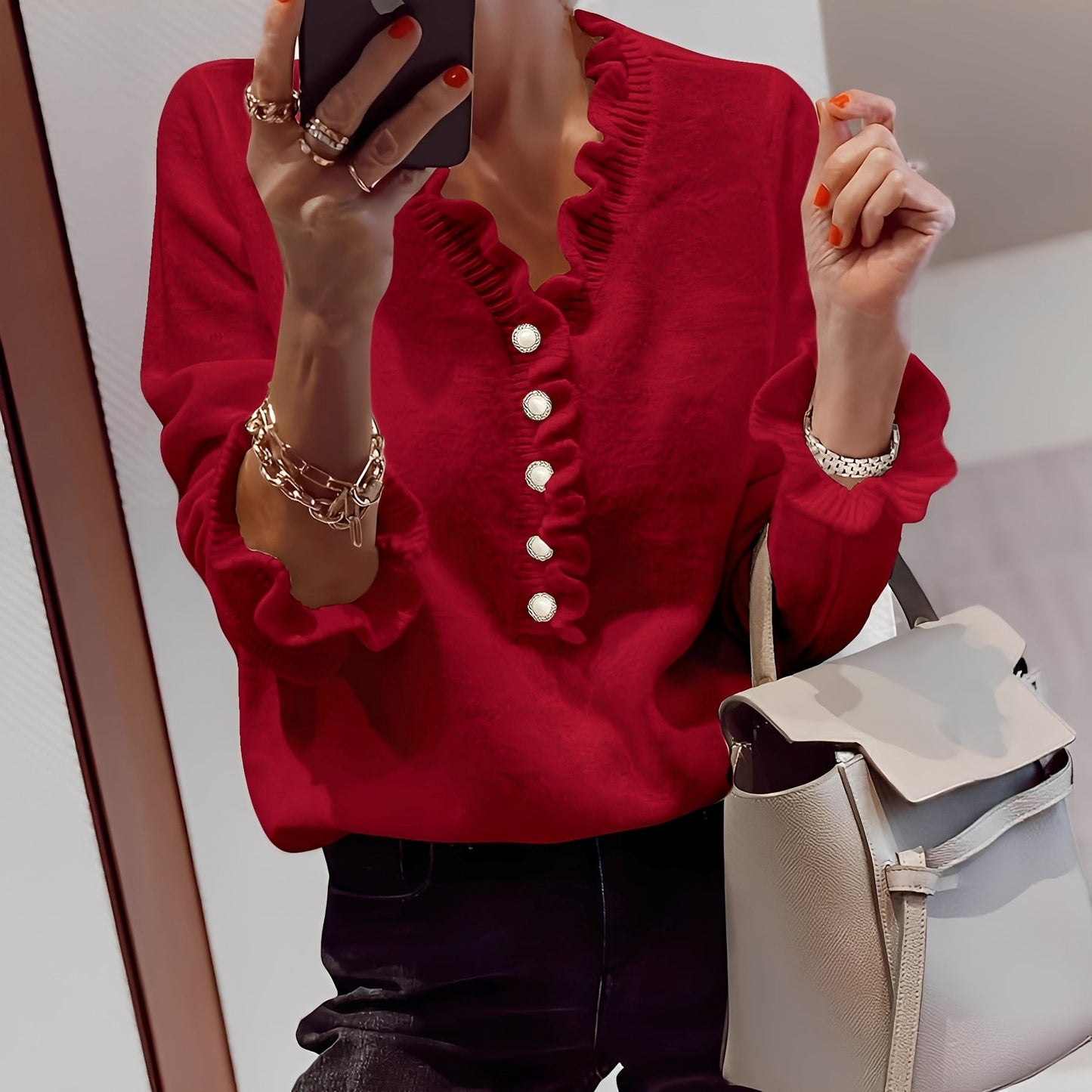 Isabella - Elegancki sweter z guzikami dla kobiet