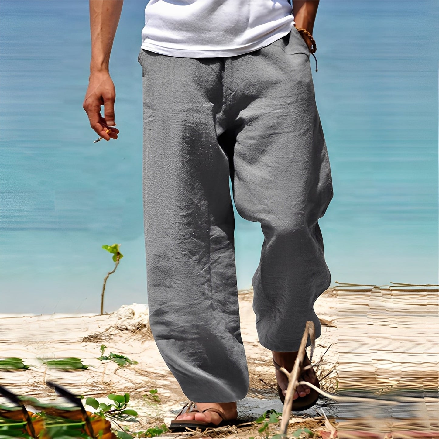 Milan - Wygodne męskie spodnie lniane