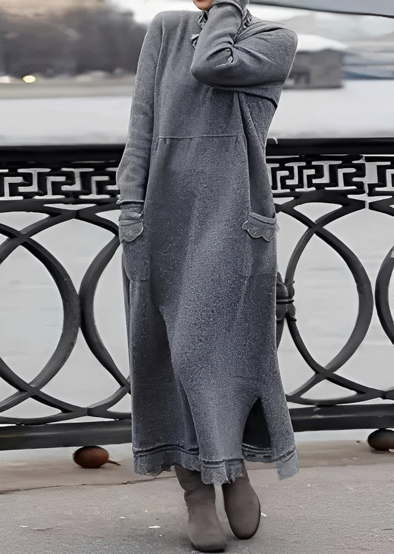 Emma - Stylowa, swobodna i ciepła sukienka damska