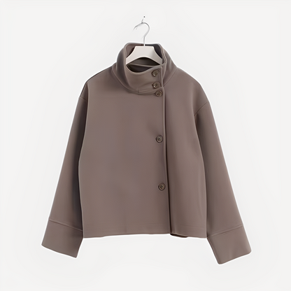 Carolyn - Elegancka wełniana kurtka jednorzędowa dla kobiet