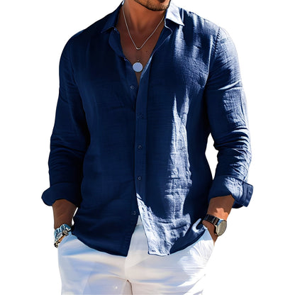 Félicien - Klasyczne polówki z długimi rękawami dla mężczyzn