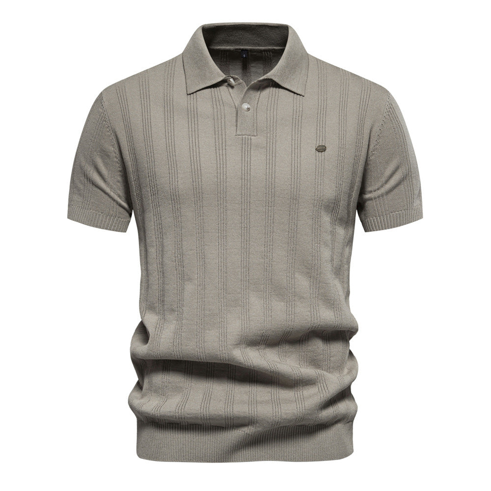 Paxton - Luźny poloshirt z wełny merino dla mężczyzn