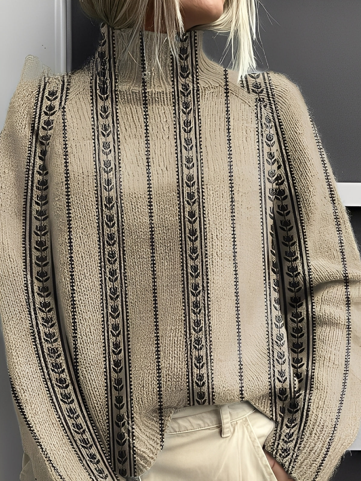 Giselle - Stylowy, kolorowy golf dla kobiet